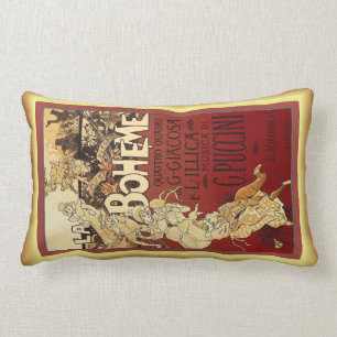 Coussin Rectangle La Boheme ~ Opéra Puccini ~ Paris Bohemian Life ~ 