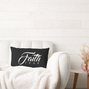 Coussin Rectangle La foi au-dessus de la peur Noire