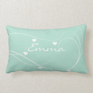 Coussin Rectangle La guirlande abstraite mignonne de coeurs ajoutent