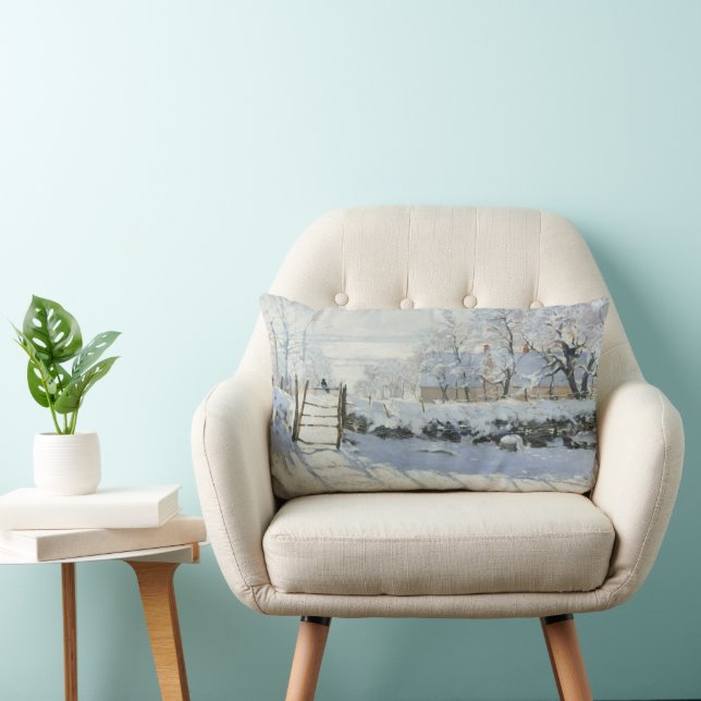 Coussin Rectangle La Magpie de Claude Monet (Chaise)