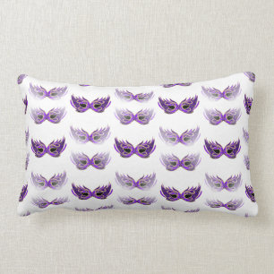 Coussin Rectangle La mascarade assez pourpre masque le mardi gras
