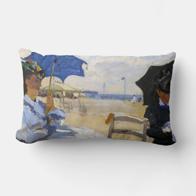 Coussin Rectangle La plage chez Trouville Claude Monet (Recto)