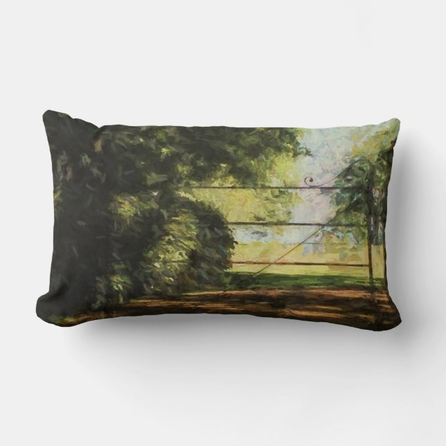 Coussin Rectangle La porte secrète (Recto)