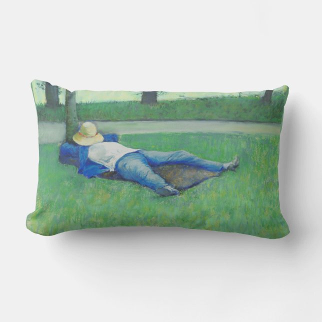 Coussin Rectangle La Siesta (par Gustave Caillebotte) (Recto)