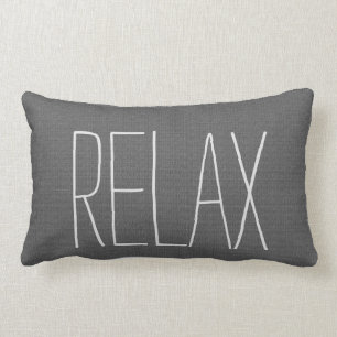Coussin Rectangle La toile de jute gris-foncé rustique moderne