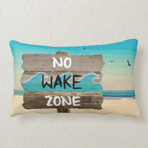COUSSIN RECTANGLE LA VIE EST UNE PLAGE : AUCUNE ZONE DE SILLAGE