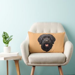 Coussin Rectangle Labradoodle Chien Noir