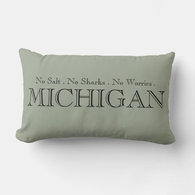 Coussin Rectangle Lac Michigan (Recto)