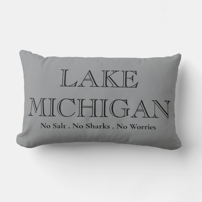 Coussin Rectangle Lac Michigan Great Lake State (Recto)
