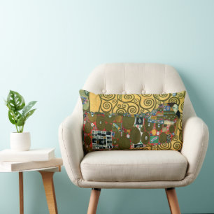 Coussin Rectangle L'accomplissement alias L'étreinte par Gustav Klim