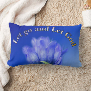 Coussin Rectangle Lâcher prise, laisser Dieu faire Fleur de Gentiane