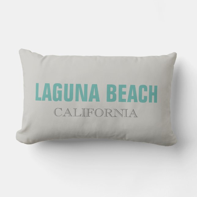 Coussin Rectangle Laguna Beach Grey Californie Jeu d'oreiller (Recto)