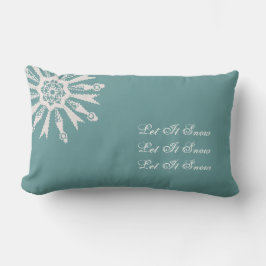 Coussin Rectangle Laissez lui neiger flocon de neige sur le champ