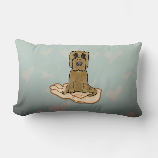 Coussin Rectangle L'amour des chiots (Recto)