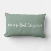 L'amour est l'amour du patient est vert sage