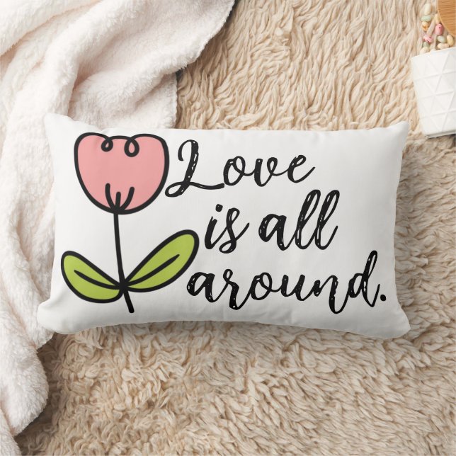 Coussin Rectangle L'Amour Est Tout Autour (Couverture)
