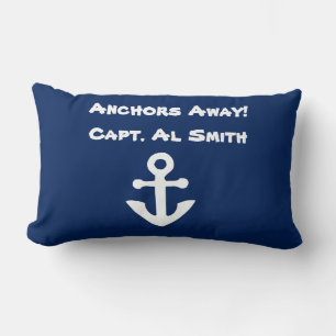 Coussin Rectangle L'ancre lève la voile nautique