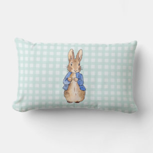 Coussin Rectangle Lapin classique en veste bleue