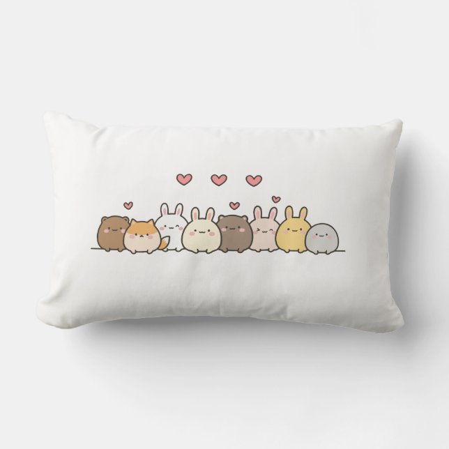 Coussin Rectangle Lapin drôle (Recto)
