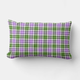 Coussin Rectangle Lavande, vert et blanc