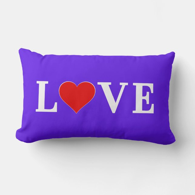 Coussin Rectangle Lavender LOVE Élégant élégant (Recto)