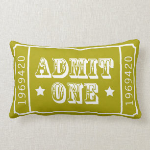 Coussin Rectangle Le billet de théâtre lunatique de cirque admette