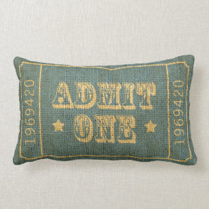 Coussin Rectangle Le billet de théâtre lunatique de cirque admette