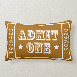 Coussin Rectangle Le billet de théâtre lunatique de cirque admette