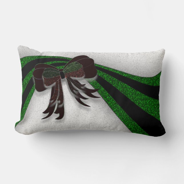 Coussin Rectangle Le Bow de Noël - (Recto)