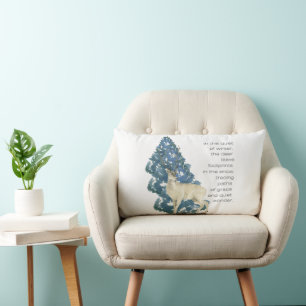 Coussin Rectangle Le Cerf Laisse Des Empreintes Dans La Neige