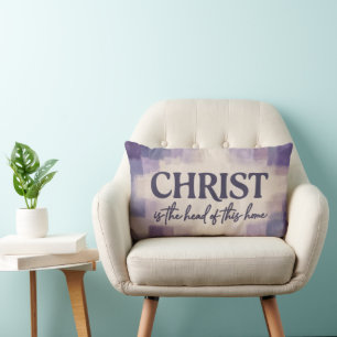 Coussin Rectangle Le Christ est le chef de cette maison Chrétien