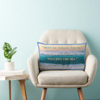 Coussin Rectangle "Le ciel rencontre la mer" Jeu d'oreiller