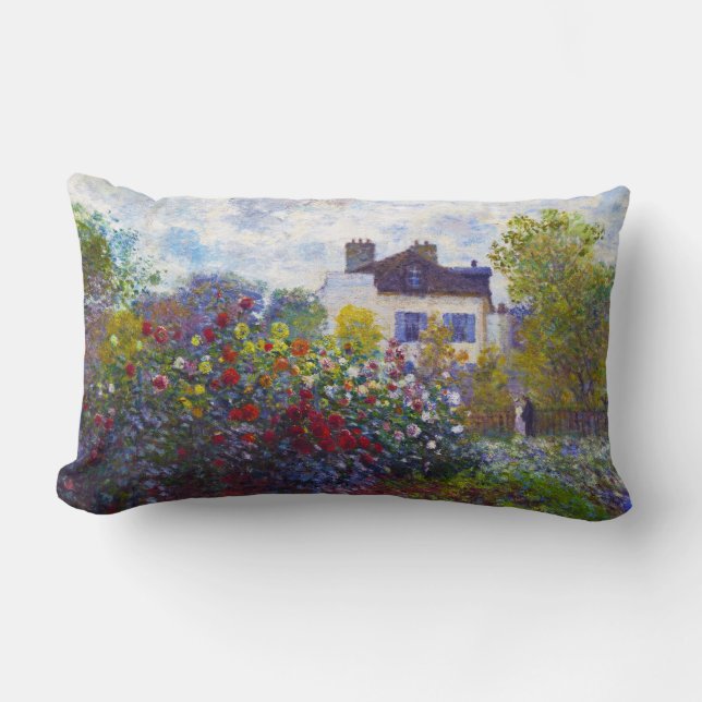 Coussin Rectangle Le jardin de Monet à Argenteuil Claude Monet (Recto)