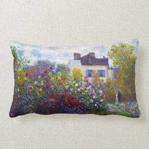 Coussin Rectangle Le jardin de Monet à Argenteuil Claude Monet