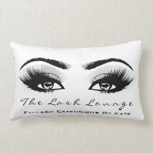 Coussin Rectangle Le maquillage argenté gris de spa de parties
