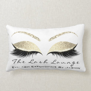 Coussin Rectangle Le maquillage de Champaigne d'or observe des