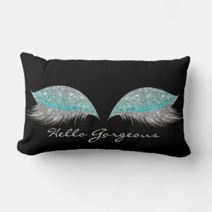 Coussin Rectangle Le maquillage gris blanc de Tiffany fouette le