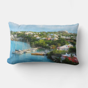 Coussin Rectangle Le port de St. George's, Bermudes