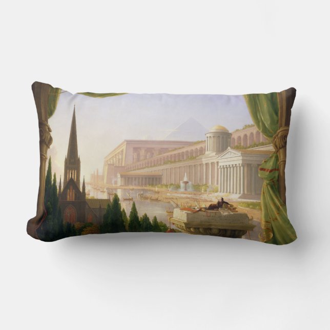 Coussin Rectangle Le rêve de l'architecte (par Thomas Cole) (Recto)