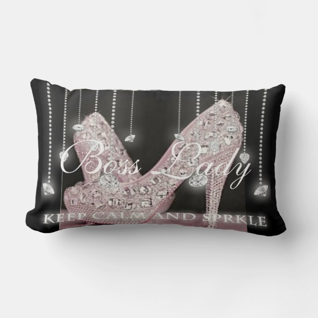Coussin Rectangle Le talon haut de Madame Diamonds de patron chausse (Recto)