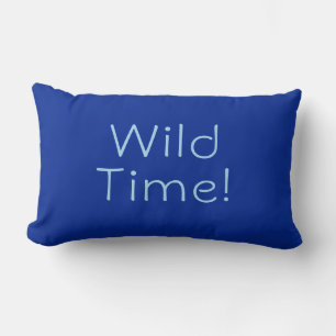 Coussin Rectangle "Le temps fou !" Cobalt & Blue Funny Fun