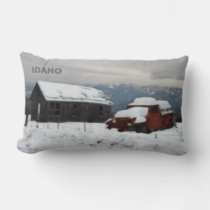 Coussin Rectangle Le vieux camion rouge