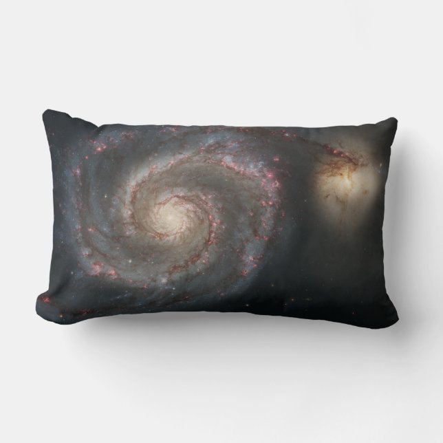 Coussin Rectangle Le Whirlpool Galaxy M51 & Companion dans l'espace (Recto)