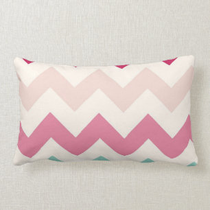 Coussin Rectangle Le zigzag en pastel de chevron barre le motif de