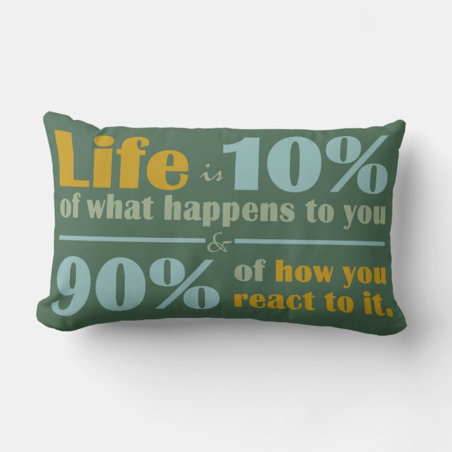 Coussin Rectangle Lecteur de jeton de CITATION de VIE (Recto)