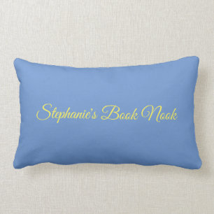 Coussin Rectangle Lecture coussin, élégante et jolie bleue & jaune