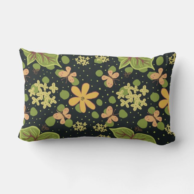 Coussin Rectangle légumes de jardin (Verso)