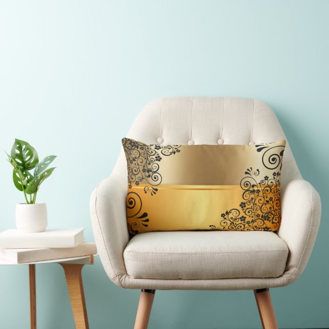 Coussin Rectangle L'élégance des teintes dorées jettent l'oreiller (Chaise)