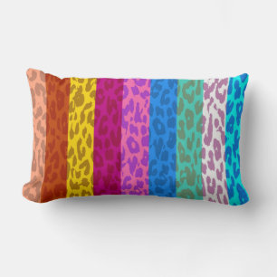 Coussin Rectangle Léopard Peau multicolore Motif à bande 2