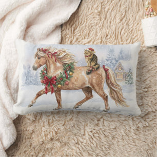 Coussin Rectangle L'équipe de Noël - Maggie et Nari
